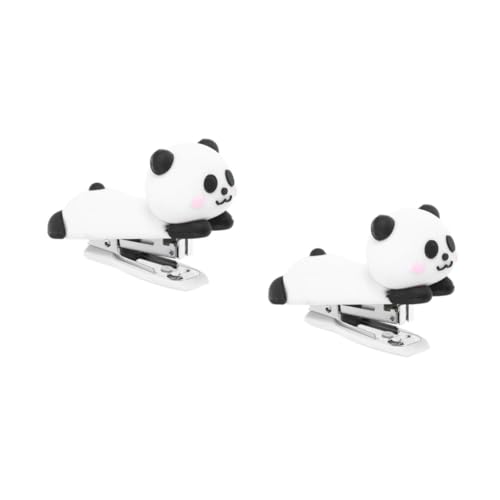 Operitacx 2St Panda-Hefter handgehaltener Zangenhefter Mini-Bürobedarfsset Cartoon-Hefter Tischheftmaschine cooler Hefter Mini-Hefter Hefter mini Hefter Büro Broschürenhefter Metall von Operitacx