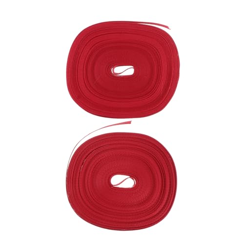 Operitacx 2St Verpackungsband Stolz silbernes Band Spitzenband Hochzeitsband geflochtenes Sackleinenband seidenband ribbon für valentinstag Schleife Wickelband Banddekoration Polyester rot von Operitacx