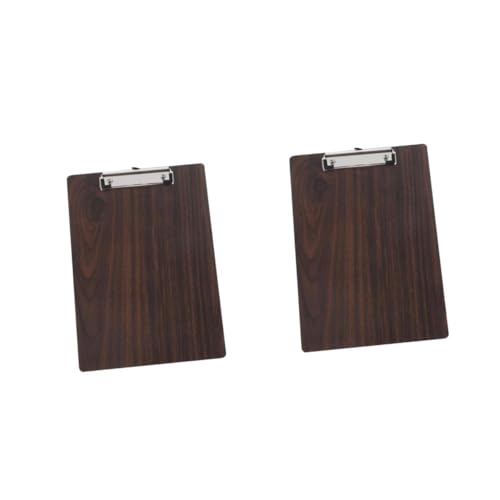 Operitacx 2St Zwischenablage Holz Clipboard Zeichenbrett Handliches Clipboard Schwammpalette handbemalte Brettklammern Aufbewahrungs-Klemmbrett Skizzenblock malen Holz und Edelstahl Coffee von Operitacx