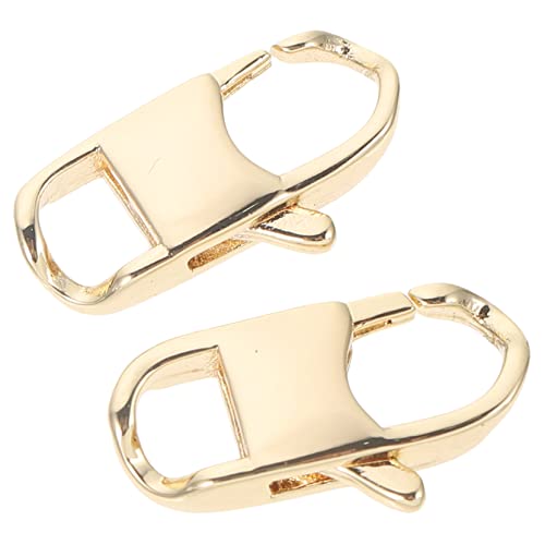 Operitacx 2st Hummerschere Ringe Halskette-kit Halsketten-schichtverschluss Armbandverschlüsse Und Verschlüsse Abzeichenrolle Bausätze Quetschperlen Schmuck Stapler Kabel Golden Legierung von Operitacx