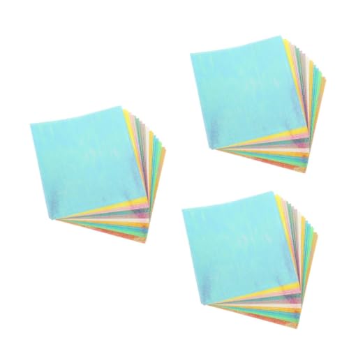 Operitacx 3 Sätze 3 Sets Glitzernde Handgefertigte Origami Bastelkreise Quadratisches Origami Papier Schrottbuchpapier Malpapier Für Papierkreise Origami Farbpapier 20 Blatt*3 von Operitacx