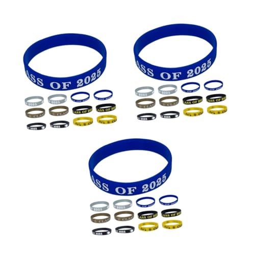 Operitacx 3 Sätze Abschlussarmband Partygeschenk Hochschulgeschenk Hochschulabsolventen-armband Silikonarmbänder Für Frauen Absolventen-silikonarmband Schülergeschenke Kieselgel 24 Stück * 3 von Operitacx