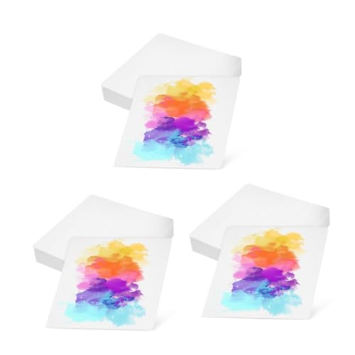 Operitacx 3 Sätze Aquarellpapier Malpapier Für Kinder Papier Zum Malen Von Kindern Papier Für Die Aquarellmalerei Kartonpapier Wasserzeichnungskarte Leere Aquarellkarten Weiß 50 Stück * 3 von Operitacx