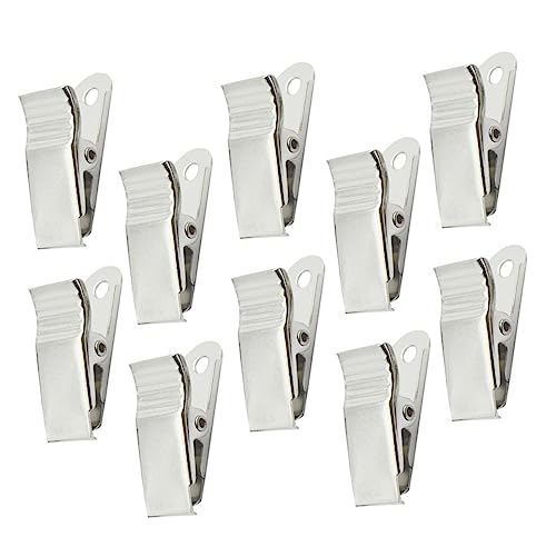 Operitacx 3 Sätze Ausweis Clip Schnappen Halter Planenclip Id-inhaber Kredit Namensschild-clips Patch Abzeichen-clip Binder Büroklammern Spule Einziehbar Pavillon Metall Silver 100 Stück * 3 von Operitacx