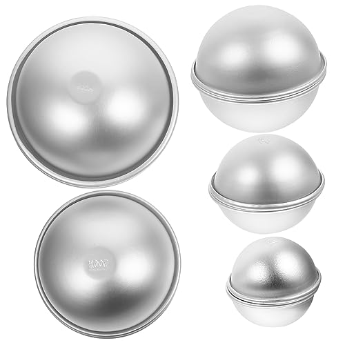 Operitacx 3 Sätze Badekugel Form Cupcake Backform Kuchenformen Set Schokoladenform Formen Zum Basteln Von Kerzen Dekorative Badekugel-diy-form Küche Diy Form Aluminiumlegierung 5 Paare * 3 von Operitacx