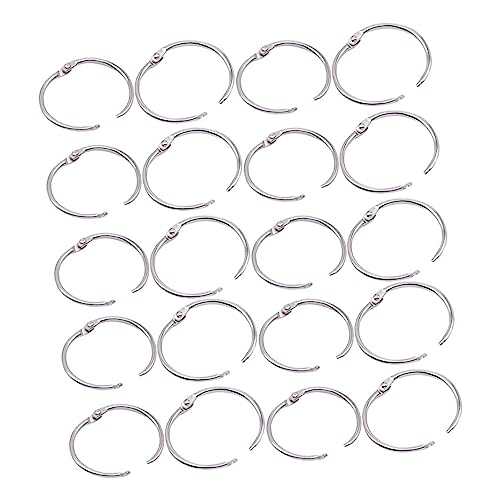 Operitacx 3 Sätze Bindering Kette Schlüsselanhänger Schlüsselanhänger Schwere Ausführung D- Mini-ringbuch Mit 3 Ringen Bausatz Herrenringe Silber Stapel Silver Eisen 100 Stück * 3 von Operitacx