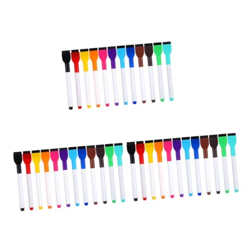 Operitacx 3 Sätze Farb Whiteboard Marker Farbstifte Whiteboard Radiergummi Expo Marker Trocken Abwischbare Textmarker Whiteboard Trockenradierer Farbige Stifte Trocken 12 Stück * 3 von Operitacx