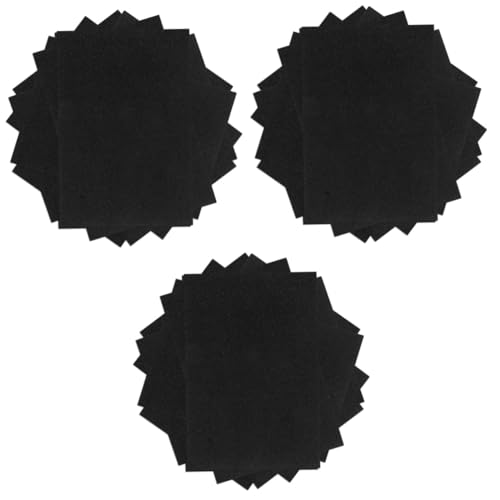 Operitacx 3 Sätze Flash-luftpolsterfolie Schaumstoffaufkleber Schaumstoffplatte Mousse Mini Bastelpapier Schwammmaterial Schwarze Glitzerkarte Schwammpapier Selber Machen Black 10 Stück * 3 von Operitacx