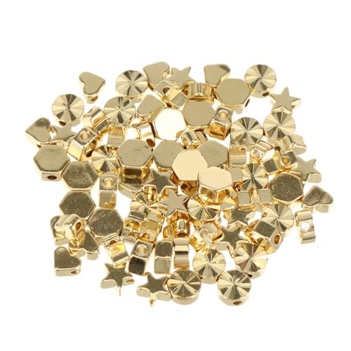 Operitacx 3 Sätze Glänzender Abstandshalter Für Lose Perlen Stern Bausatz Gold Perlenstring Pearl Necklace Diy-abstandsperlen Materialien Für Halsketten Selber Machen Legierung 80 Stück * 3 von Operitacx