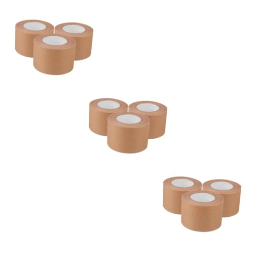 Operitacx 3 Sätze Klebeband Aus Kraftpapier Bildrahmenband Kraft-versandband Paketklebeband Braunes Gummiband Kraft-washi-tape Verpackungsklebeband Aus Papier Light Brown 3 Rollen * 3 von Operitacx