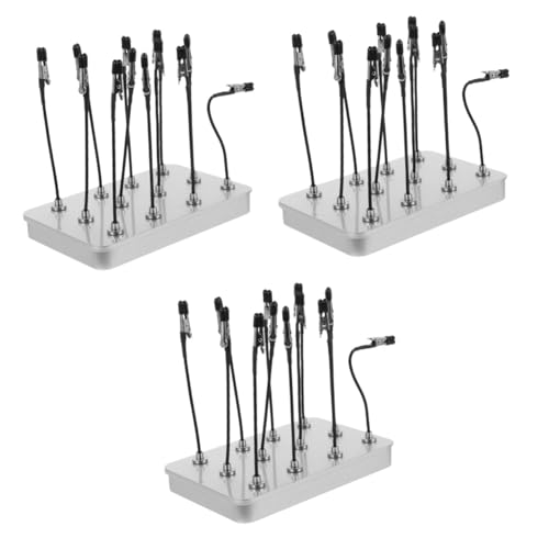 Operitacx 3 Sätze Lackierständer Modellsprühklammern Airbrush Sprühlackierhalter Airbrush Spray Modellierwerkzeuge Modell Färbeclip Malerei Miniatur Modellhalter Färbeclip Basismetall von Operitacx