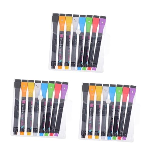 Operitacx 3 Sätze Löschbarer Lampenstift Trocken Abwischbare Marker Magnetisch Whiteboard-radierer Trocken Abwischbare Marker Für Kleinkinder Trockener Löschstift Tafelmarker Pp 8 Stück * 3 von Operitacx