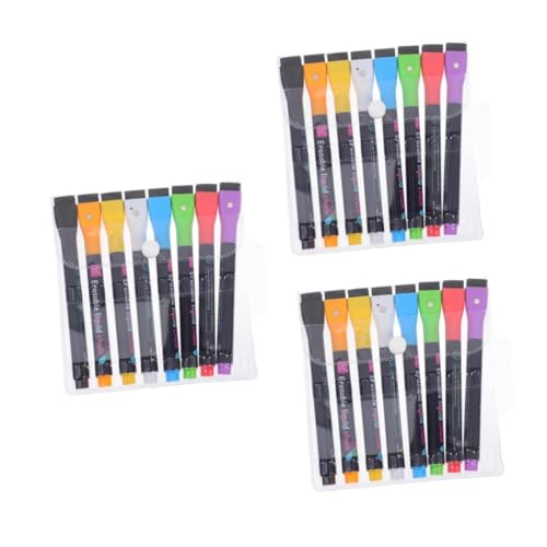 Operitacx 3 Sätze Löschbarer Lampenstift Trocken Abwischbare Tafelmarker Löschbare Markierungen Trocken Abwischbare Marker Magnetisch Flüssigkreidemarker Whiteboard-marker Pp 8 Stück * 3 von Operitacx