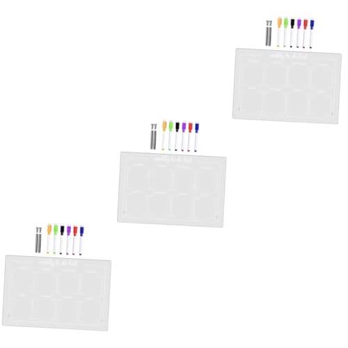 Operitacx 3 Sätze Markierungen Staffelei Staffelei übersichtlicher Kühlschrankkalender Liste planning boards Planungstafel beschreibbare Tischtafel Tisch trocken abwischbar Acryl Transparent von Operitacx