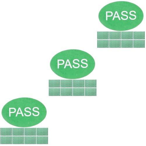 Operitacx 3 Sätze Ovaler Grüner Qc-pass-inspektionsaufkleber Etikettenaufkleber Bestanden Statusgeprüfte Tags Klebesticker Stickers Aufkleber Lagergeprüfte Etiketten Green 2000 Stück * 3 von Operitacx