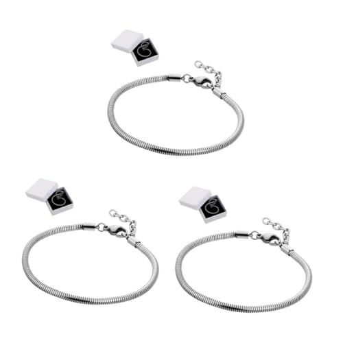 Operitacx 3 Sets Schlangenknochen Armband Schlangenketten Armbänder Für Die Schmuckherstellung Schlangen Armband Bettelarmbänder Für Mädchen Bettelarmbänder Für Frauen Schlangenkette von Operitacx