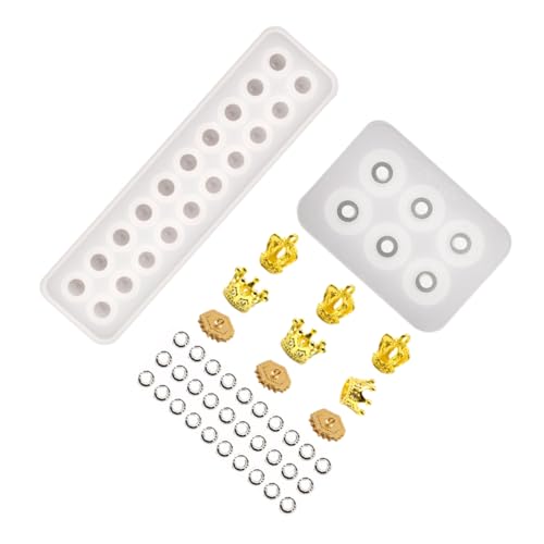 Operitacx 3 Stk Anhänger Silikonform Schlüsselbausätze Silberne Perlen Handguss-sets Paar Schmuckset Bausatz Für Armbänder Aus Tonperlen Handgemachte Form Einfache Diy-form Kieselgel von Operitacx