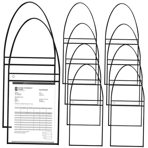 Operitacx 30 Stk Hängender Tickethalter Token Rohrabdeckungsrolle Tasche Kartenhülle Büromaterial-organizer Große Posterröhre Scroll-aufbewahrungshalter Fahrkarte Lagerregalrolle Black Vlies von Operitacx