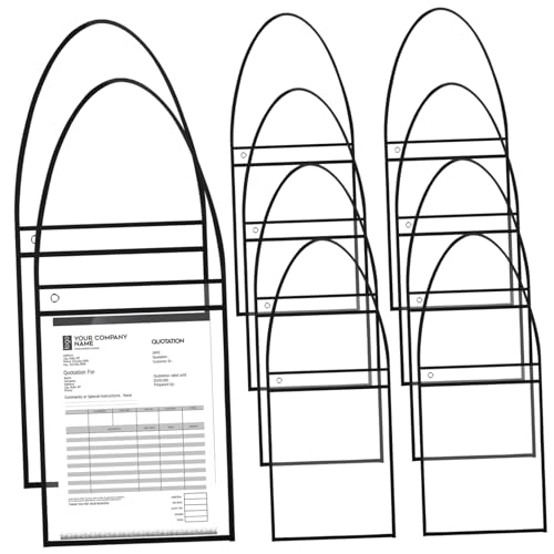 Operitacx 30 Stück Hängender Tickethalter Wandorganizer Fürs Büro Büromaterial-organizer Fahrkarte Tasche Wiederverwendbar Ordner Klassenzimmer Müssen Haben Plastikhülsen Das Haustier Black von Operitacx