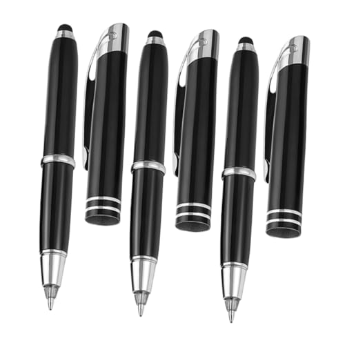 Operitacx 3St Kugelschreiber schreibutensilien büromaterial briefpapier set touch screen pen Farbstifte zum Notieren schwarze Stifte multi Taschenlampe Stifte Stift für Zeichen Metall Black von Operitacx