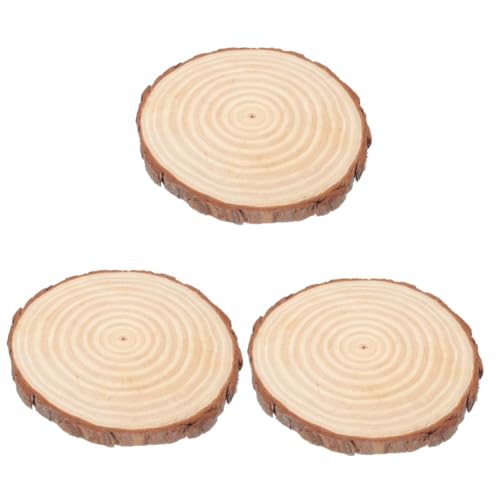 Operitacx 3St dekorative Holzspäne naturholz holzspielzeug tischuntersetzer holzspielsachen holzpanele Kreise Log-Discs Handdekor Hochzeitstischdekoration Gastgeschenke Holz leere Kreise von Operitacx