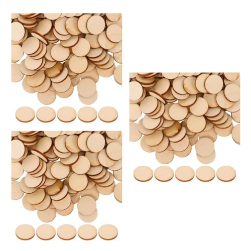 Operitacx 3sets Diy Handgemachte Holzstücke Diy Holzstücke Unvollendete Holzstücke Klare Ornamente Für Das Handwerk Wünschelruten Zweige Diy Holzscheiben Unfertiger Holzchip Khaki 200pcs*3 von Operitacx