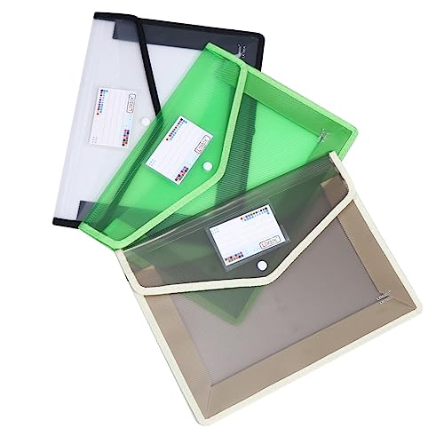 Operitacx 3st A4 Wasserdichte Aktentasche Aktenhalter Veranstalter Tablett-organizer Vorratsbehälter Mit Deckel Dokumentenmappen Organisator Aus Papier Büroklammern Aufbewahrungsboxen Pvc von Operitacx