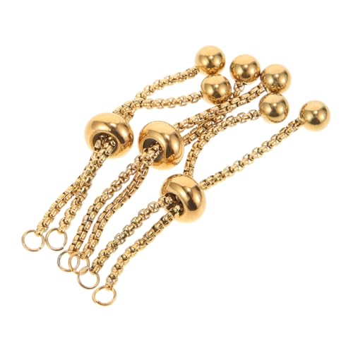 Operitacx 3st Armbandverlängerung Schmuckherstellungszubehör Armband Mit Kugelkette Schmuckherstellung, Armbandketten Kettenarmband Für Charms Erweiterbarer Armreif Rostfreier Stahl Golden von Operitacx