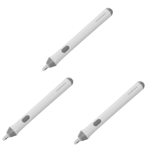 Operitacx 3st Elektrischer Radiergummi Gel Rosa Radiergummis Federmäppchen Ende Einziehbar Schreibwaren Magnetisches Whiteboard Whiteboard-marker Löschbar Whiteboard-radierer Weiß Plastik von Operitacx