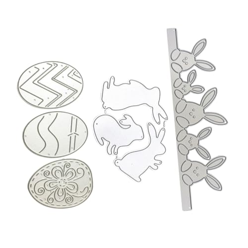 Operitacx 3st Ostern Sterben Sterben Schnitt Stirbt Tier Stirbt Papierstanzmaschine Hasen-stanzteile Tier-stanzformen Kaninchen-schablone Figuren Stahl Mit Hohem Kohlenstoffgehalt Silver von Operitacx