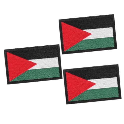 Operitacx 3st Palästinensische Armbinde Palästina-flagge-applikation Länderflaggen-patch Stickerei-patch Mit Palästina-flagge Palästina-patch Palästina-aufnäher Abzeichen Zubehör Polyester von Operitacx