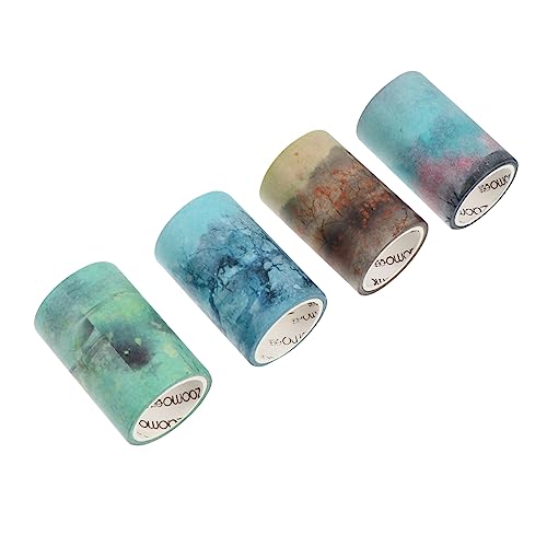 Operitacx 4 Rollen Taschendekorband Washi-tape-spender Washi-tape Selber Machen Blaues Klebeband Blaue Aufkleber Scrapbooking-zubehör Japanische Aufkleber Wiki Applikationen Tagebuch Papier von Operitacx