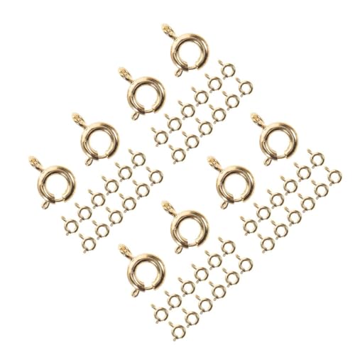 Operitacx 4 Sätze 4 Sets Abschlussverbindung Verschlussknopf Halskettenverkürzer Verschluss Federverschluss Armbandverbinder Clip Charm Haken Verschlüsse Edelstahl 50 Stück * 4 von Operitacx