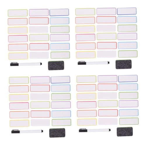 Operitacx 4 Sätze 4 Sets Magnetische Etiketten Für Schließfächer Löschbare Etiketten Bunte Namensschilder Whiteboard Klebeband Magnetische Schilder Kühlschrank Whiteboard 60 Stück * 4 von Operitacx