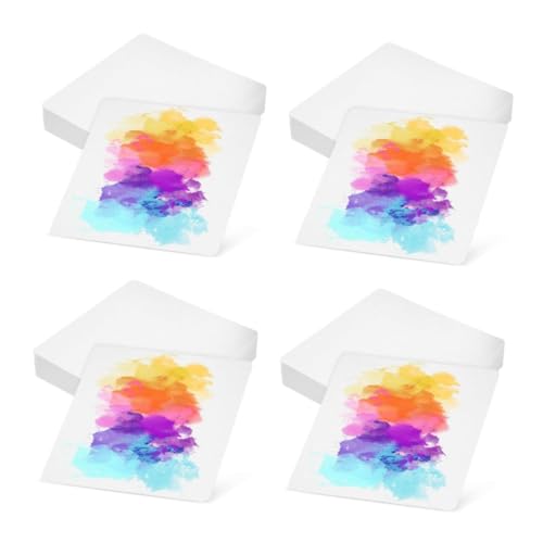 Operitacx 4 Sätze Aquarellpapier Malpapier Für Kinder Zeichenpapier Aquarellkarten Kartonpapier Wasserzeichnungskarte Papier Für Die Aquarellmalerei Weiß 50 Stück * 4 von Operitacx