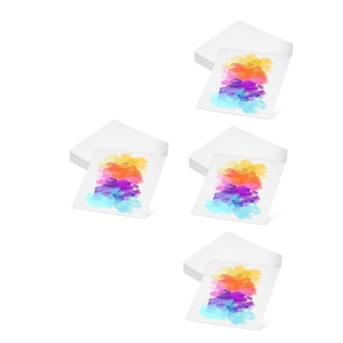 Operitacx 4 Sätze Aquarellpapier Wasserzeichnungskarte Malpapier Für Kinder Leere Aquarellkarten Papier Für Die Aquarellmalerei Papier Zum Malen Von Kindern Kartonpapier Weiß 50 Stück * 4 von Operitacx