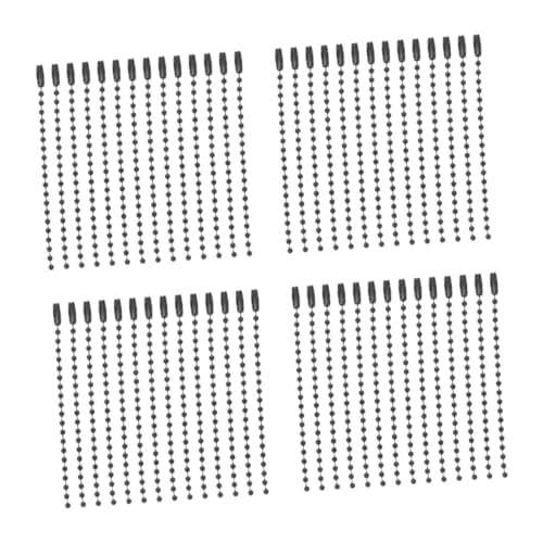 Operitacx 4 Sätze Die Kette Schlüsselanhänger Das Etikett Kugelkette Perlenkette Für Die Schmuckherstellung Schlüsselbundkette Hängende Etikettenketten Tag-kette Black Eisen 100 Stück * 4 von Operitacx