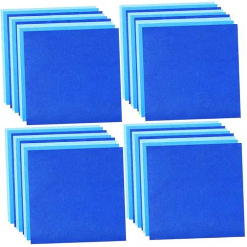 Operitacx 4 Sätze Filz Stoff Stich Polsterstoff Fäden Stoffreste Fetzen Stickerei-Stoff Fleecestoff Fälschung Schneiderei Baumwollfabrik Stoffmarker Outdoor-Stoff Filzstoff Blue 9 Stück * 4 von Operitacx