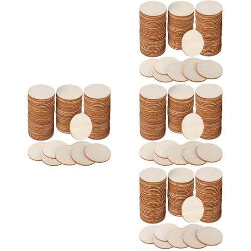 Operitacx 4 Sätze Holzspäne Kreise Chips Heimdekorationen Decoraciones Para Sala De Casa Runde Scheibenausschnitte Unfertige Holzscheiben Unvollendetes Holzhandwerk Holzkreise 100 Stück * 4 von Operitacx