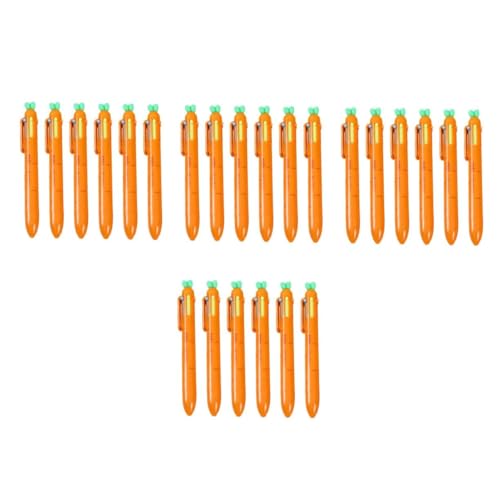 Operitacx 4 Sätze Karotten-kugelschreiber Desktop-schreibstift Schüler Zubehör Tragbarer Mehrfarbiger Stift Mehrfarbiger Stift Für Den Haushalt Kawaii-schreibstift Plastik Orange 6 Stück * 4 von Operitacx