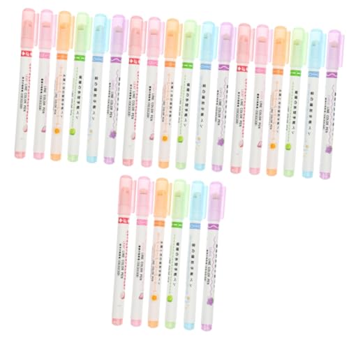 Operitacx 4 Sätze Kurven-textmarker-set Süße Stifte Revision Pastell Schulbedarf Textmarker Gelb Textmarker Stifte Klebrig Schreibwaren Whiteboard-marker Farbstifte Aufkleber Abs 6 Stück * 4 von Operitacx