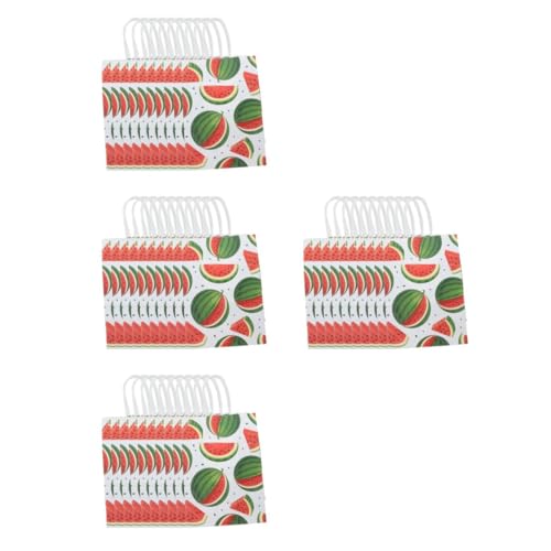 Operitacx 4 Sätze Papiertüte Wassermelone Geschenkverpackung Snackbeutel Sommerparty Dekoration Obst-geburtstags-partytüten Partytüten Für Den Sommergeburtstag Kraftpapier 12 Stück * 4 von Operitacx