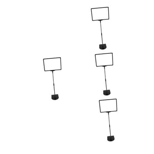 Operitacx 4 Sätze Preisschild Im Supermarkt Einstellbar Digitales Etikett Ständer Für Boden Für Büroschild Spiegelwandaufkleber Mini-led-teelichter Stichworte Zeigen Black Rostfreier Stahl von Operitacx