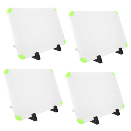 Operitacx 4 Sätze Tafel Zeichenbrett trocken abwischbar Whiteboard trocken abwischbar magnetisches Whiteboard write board Doppelseitiges Notizbrett Whiteboard mit Ständer Plastik Weiß von Operitacx