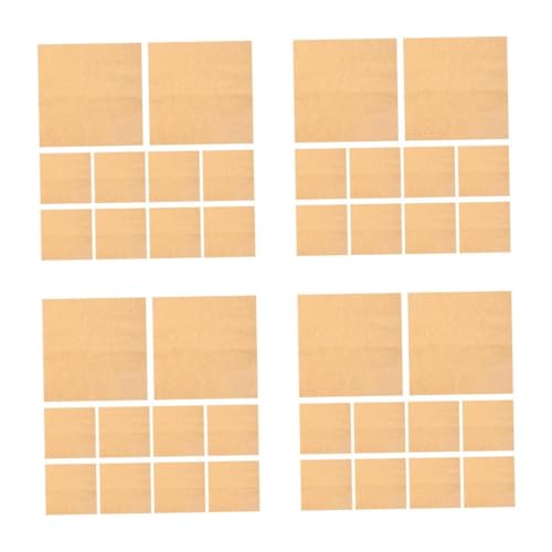 Operitacx 4 Sätze Tonpapier Ölabsorbierende Pads Pergamentpapier Zum Backen Sandwich-wrap Braunes Pergamentpapier Papier Für Lebensmittelkörbe Kraftpapier Beige Zellstoff 20 Stück * 4 von Operitacx