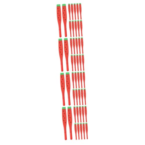 Operitacx 4 Sätze Wassermelonen-gelstift Gesteckt Kugelschreiber Star Bürobedarf Markierungen Band Schreibpapier Unterschriftenstifte Für Schüler Zeichenstifte Weiches Gummi Rot 12 Stück * 4 von Operitacx