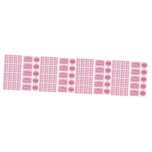 Operitacx 4 Sätze Zerbrechliche Aufkleber Zerbrechliches Band Aufkleberetiketten Klebeband Danke Aufkleber Etiketten Klebeetiketten Leere Aus Vorsicht Rosa Kupferplattenaufkleber 50 Blatt*4 von Operitacx