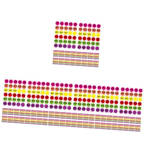 Operitacx 4 Stück 6 Tag Aufkleber Garagenschilder Einzelhandels Flohmarkt Etiketten Gefrierschrank Etiketten Vorratskammer Etiketten Preisschilder Etikettenhalter Abnehmbare von Operitacx