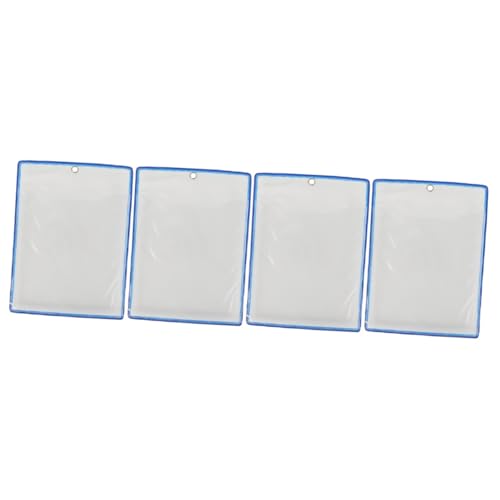 Operitacx 4 Stück Aktenhalter Wand Dateitasche Transparente Dateitasche aufbewahrungsbeutel Hängeregistraturhalter Stand ordner Wandtaschen-Organizer Papierhalter für die Wand Plastik Blue von Operitacx