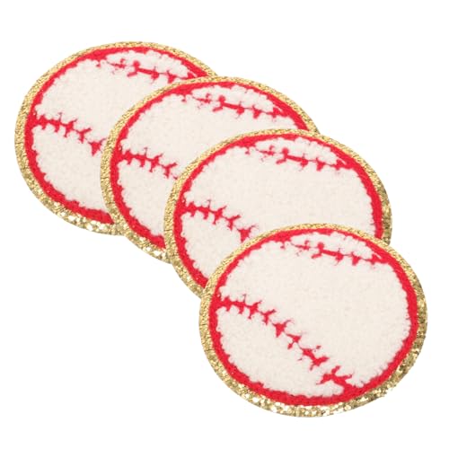 Operitacx 4 Stück Baseball-bügeltuch-aufnäher Reparaturflicken Für Pufferjacken Flecken Kleiderflicken Flaggenpatches Benutzerdefinierte Patches Benutzerdefinierter Patch Logo Polyesterfaden von Operitacx